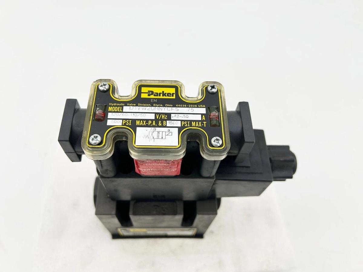 New Parker D31VW20H4NYCF5 75 Hydraulic Valve 5000PSI 120V 50/60Hz - No Box