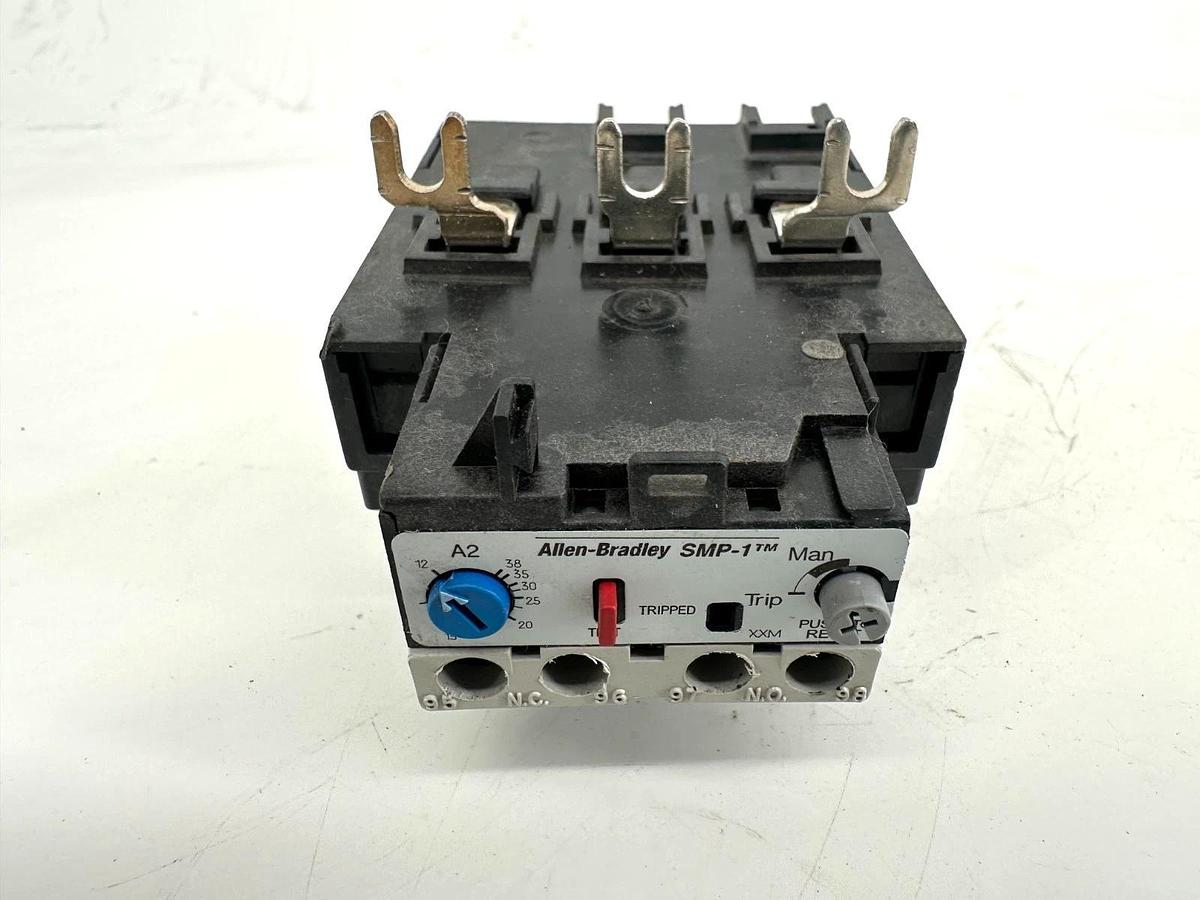 Used Allen Bradley 592-A2HA Ser A Thermal Overload Relay 12-38A Missing Reset Cover