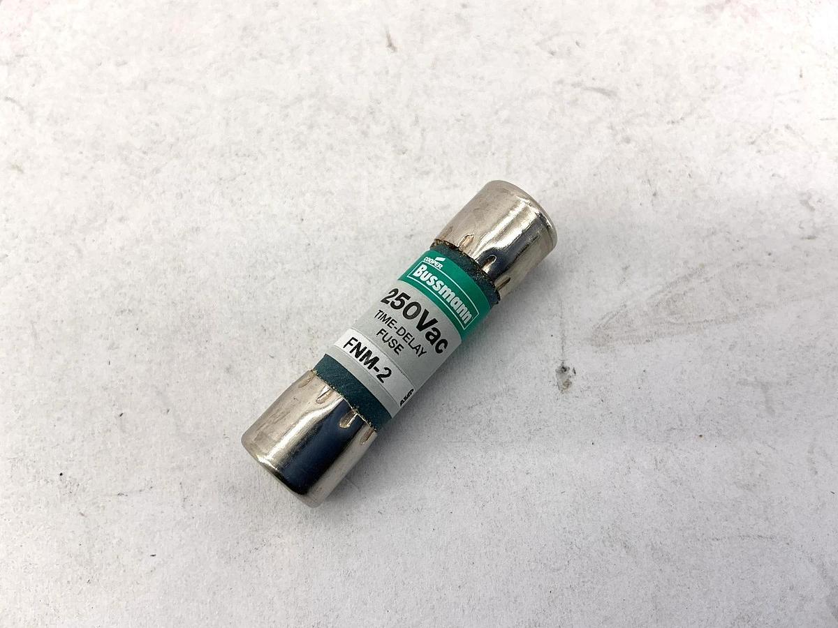 New Bussmann FNM-2 250Vac Time-Delay Fuse 2A 250V Box of 10