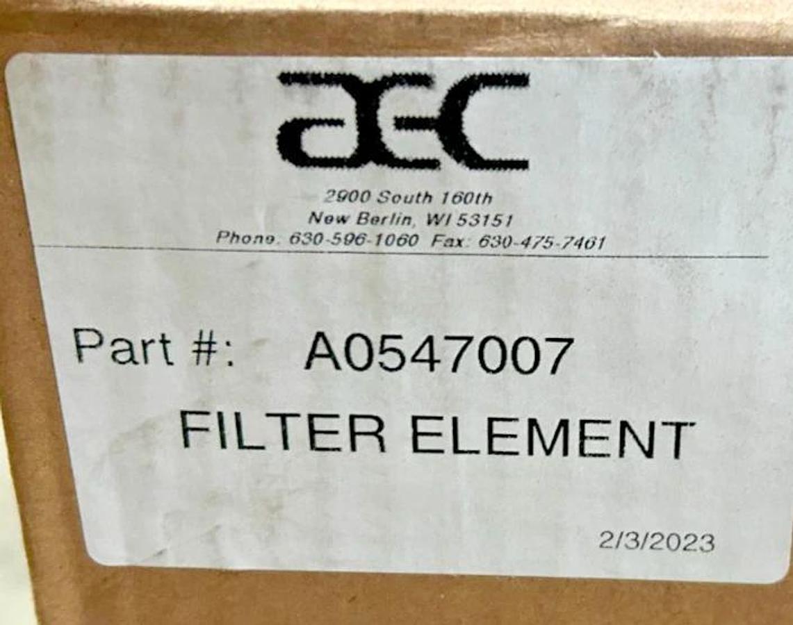 New AEC A0547007 Filter Cartridge VFC1000 13.87" OD 9.48" ID 25.25" Height