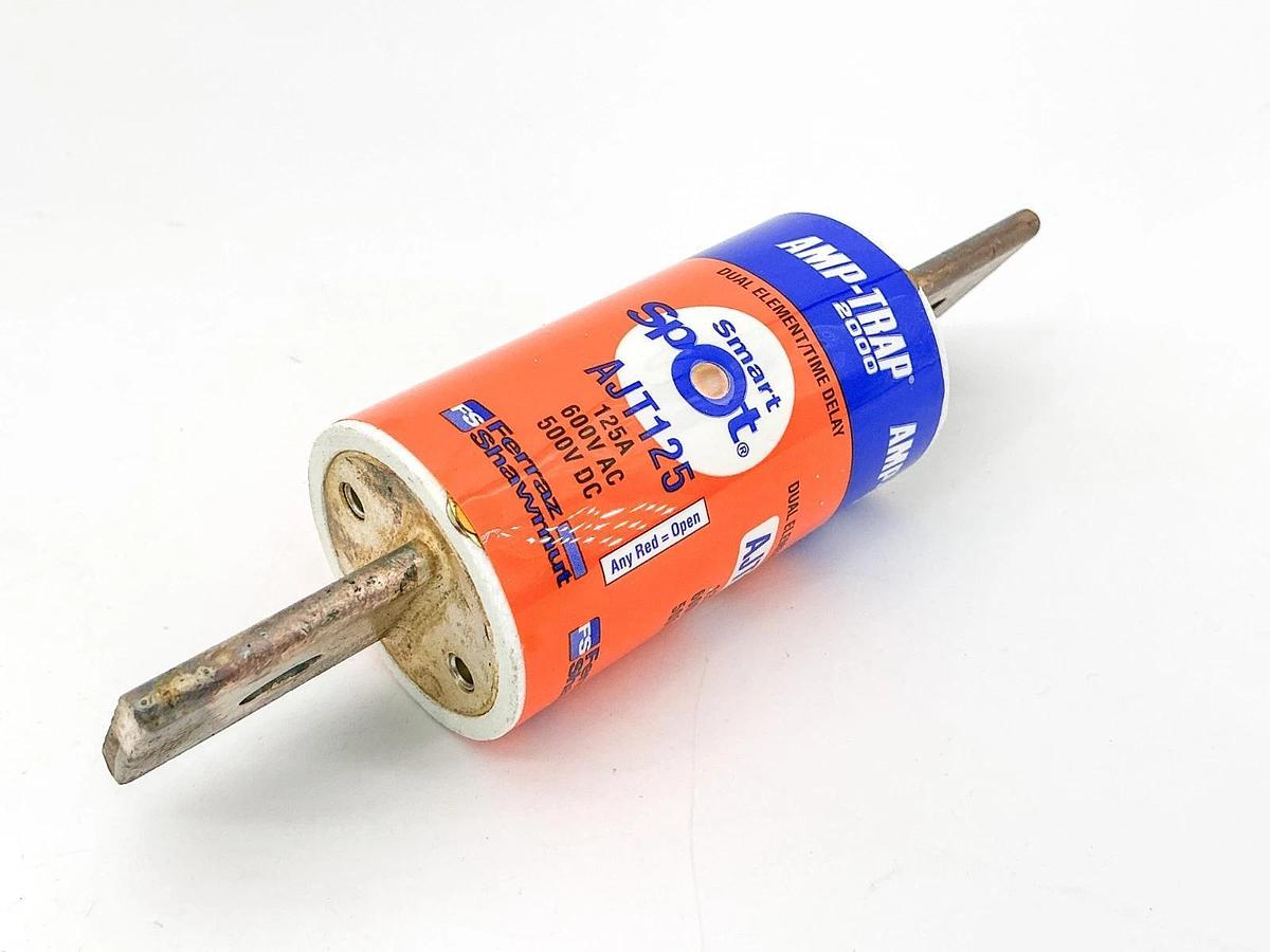 New Ferraz Shawmut AJT125 Dual Element Time Delay Fuse 125A 500/600V Class J