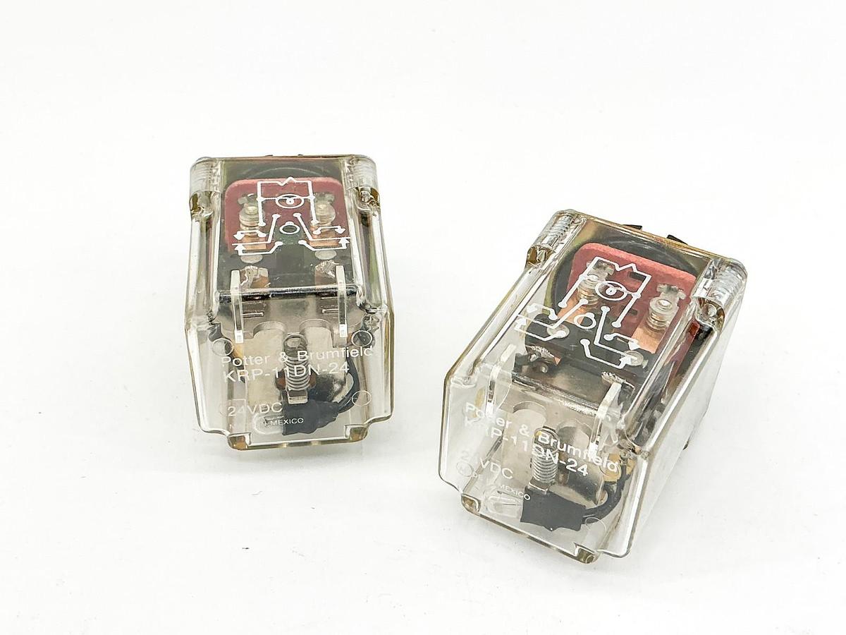 New Lot of 2 Potter & Brumfield KRP-11DN-24 Relay 24V - No Box
