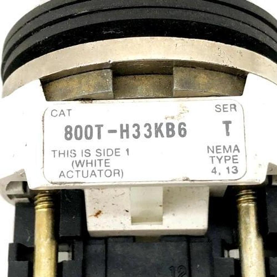 New Allen-Bradley 800T-H33KB6 Ser. T Selector Switch - No Box