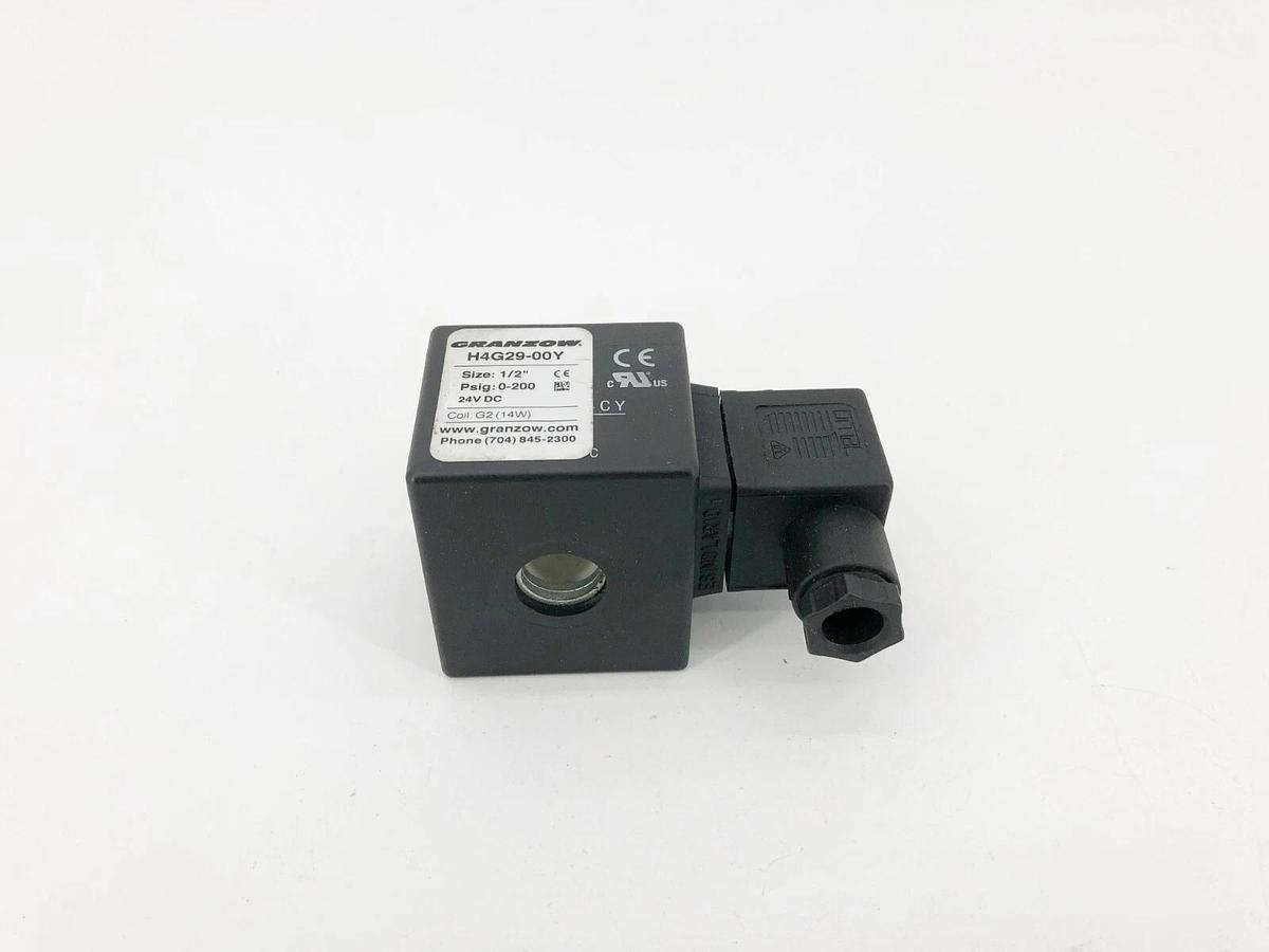 New Granzow H4G29-00Y Solenoid Valve Coil Only 1/2" 24VDC 0-200psig