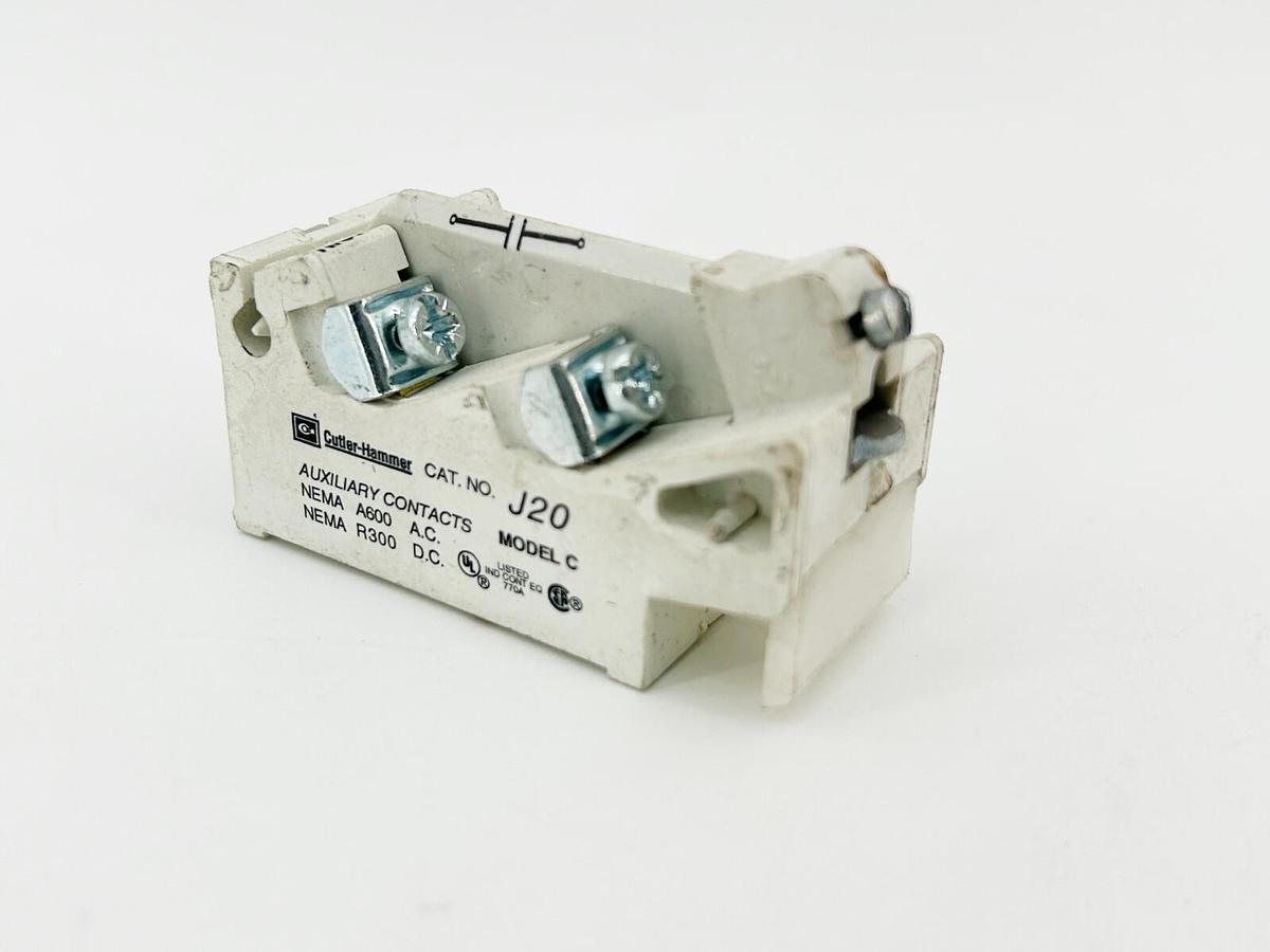 Used Cutler-Hammer J20 Auxiliary Contact 9084A17G02 Model C