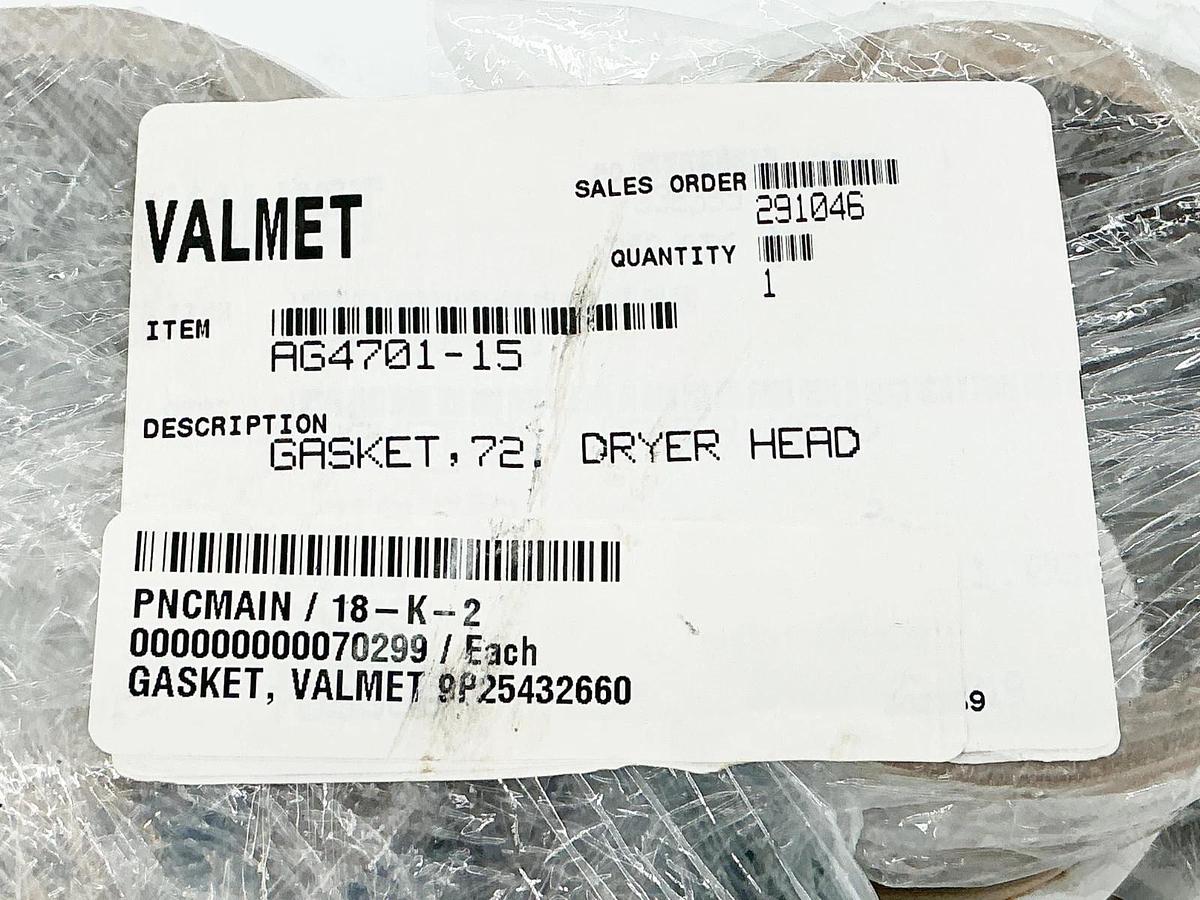 New Valmet AG4701-15 Dryer Head Gasket 72