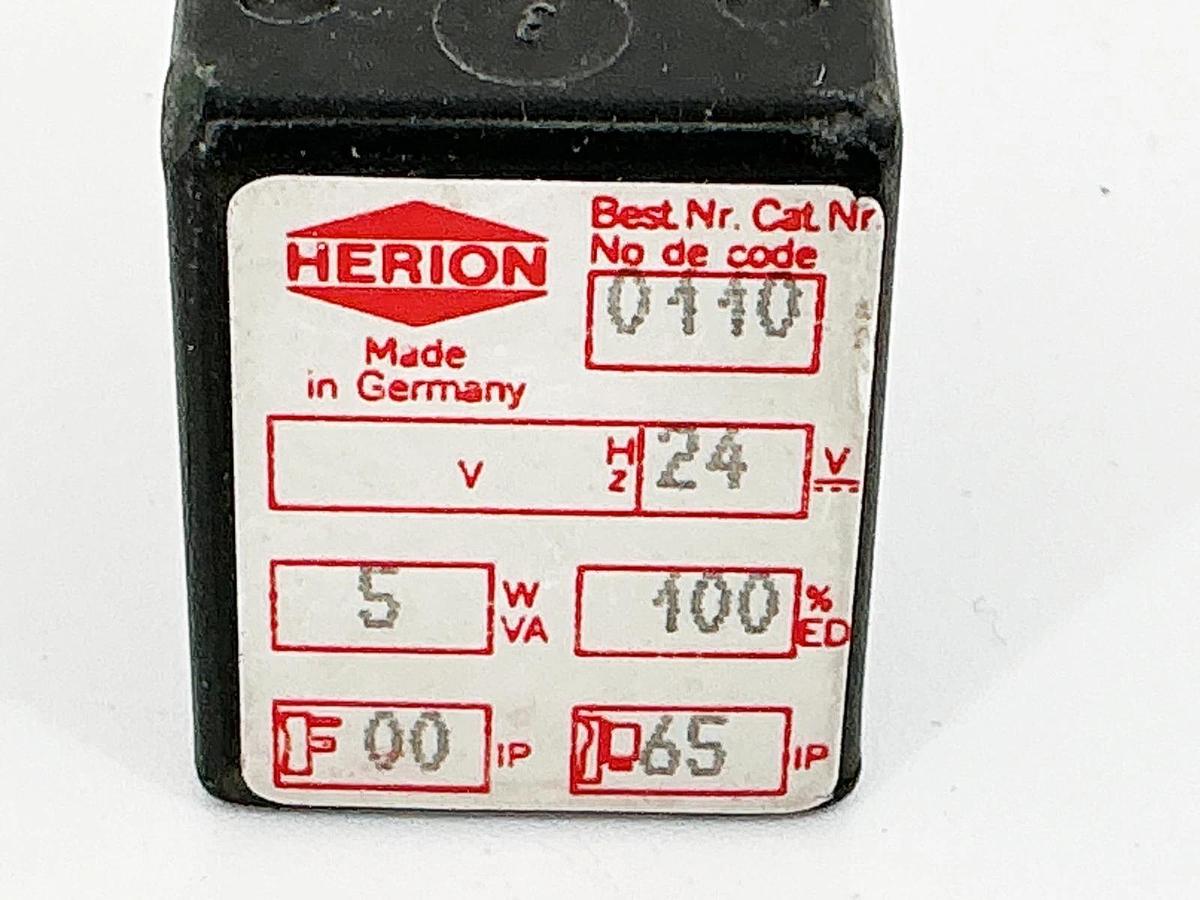 New Herion 0110 Solenoid Coil 24V - No Box
