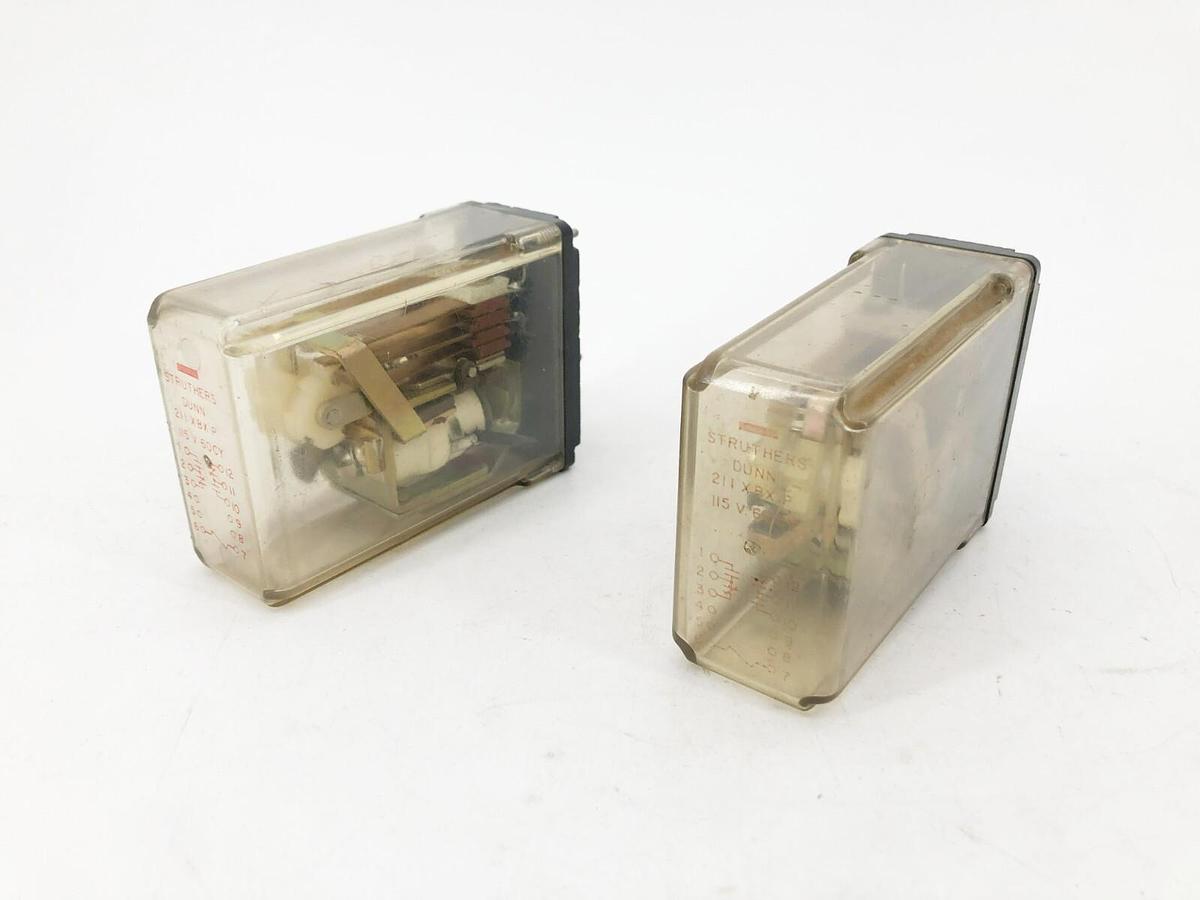 Used Lot of 2 Struthers-Dunn 211XBXP Relays 115V 60CY