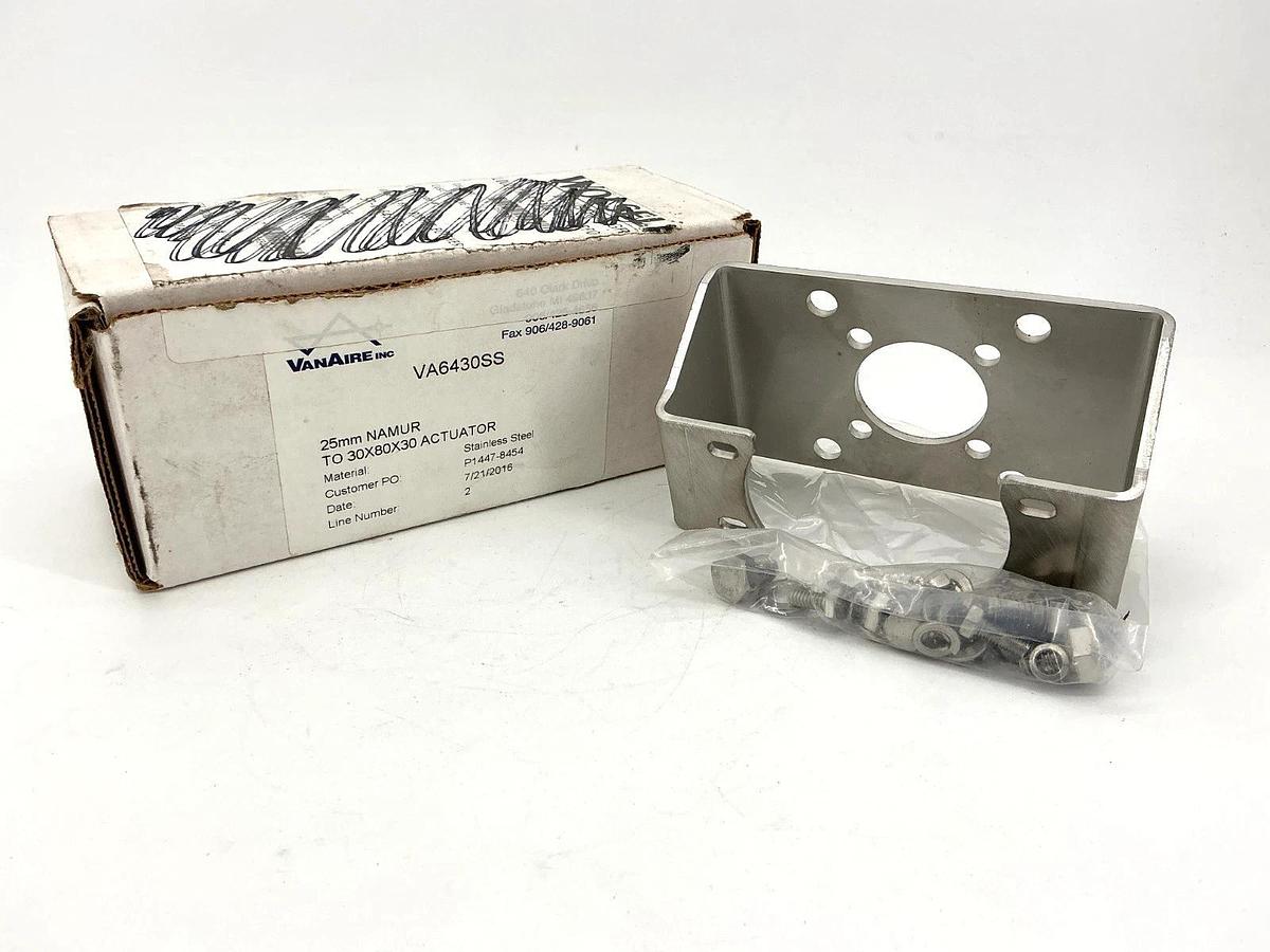 New VanAire VA6430SS Mounting Bracket Kit 25 NAMUR to 30x80x30 Actuator