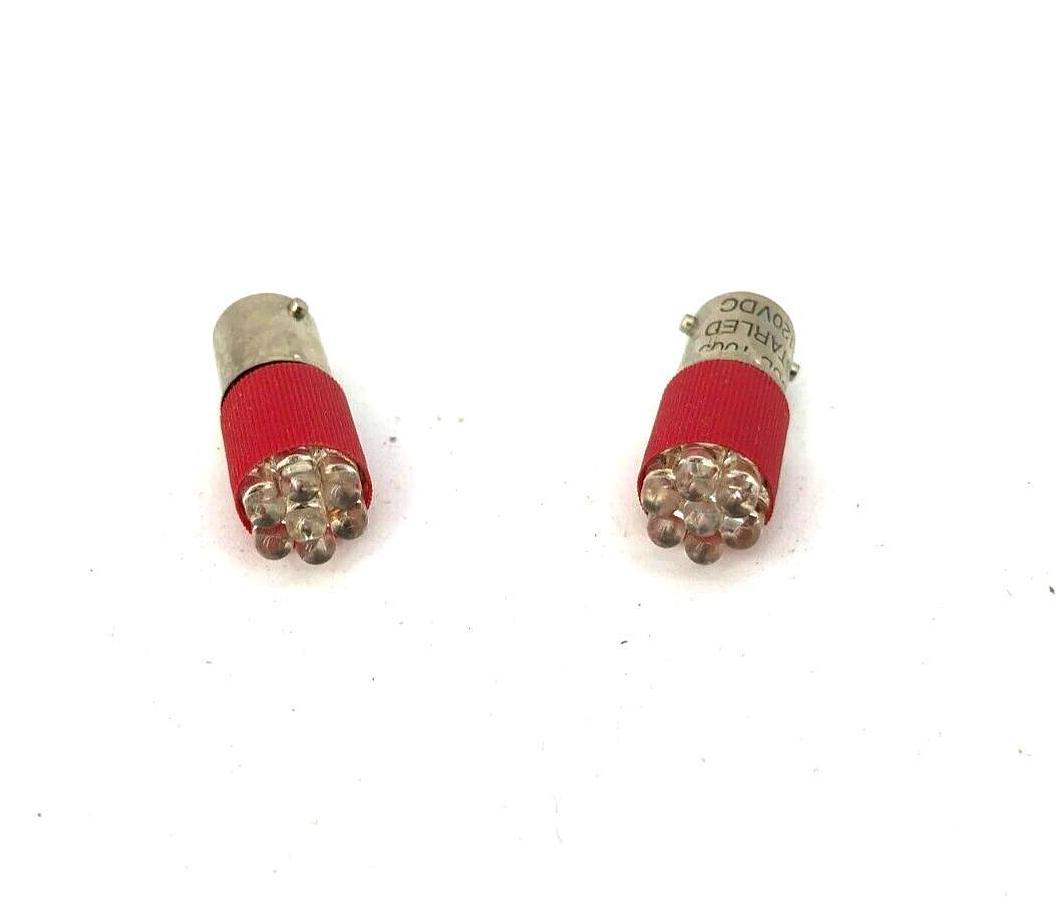 Lot of 2 New STARLED SSB-1005 LED Lamps Red 120VDC
