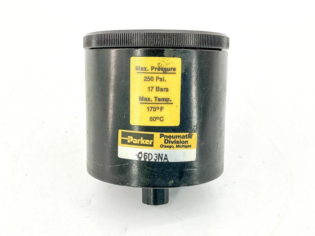 Used Parker 06D3NA Pneumatic Lubricator 250PSI 17Bar 175F
