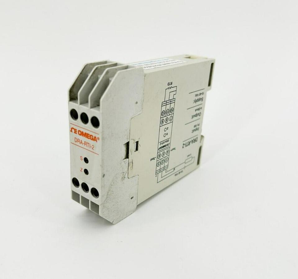 New Omega DRA-RTI-2 DIN Rail 2-Wire Temperature Transmitter, ,10-40VDC, 4-20mA