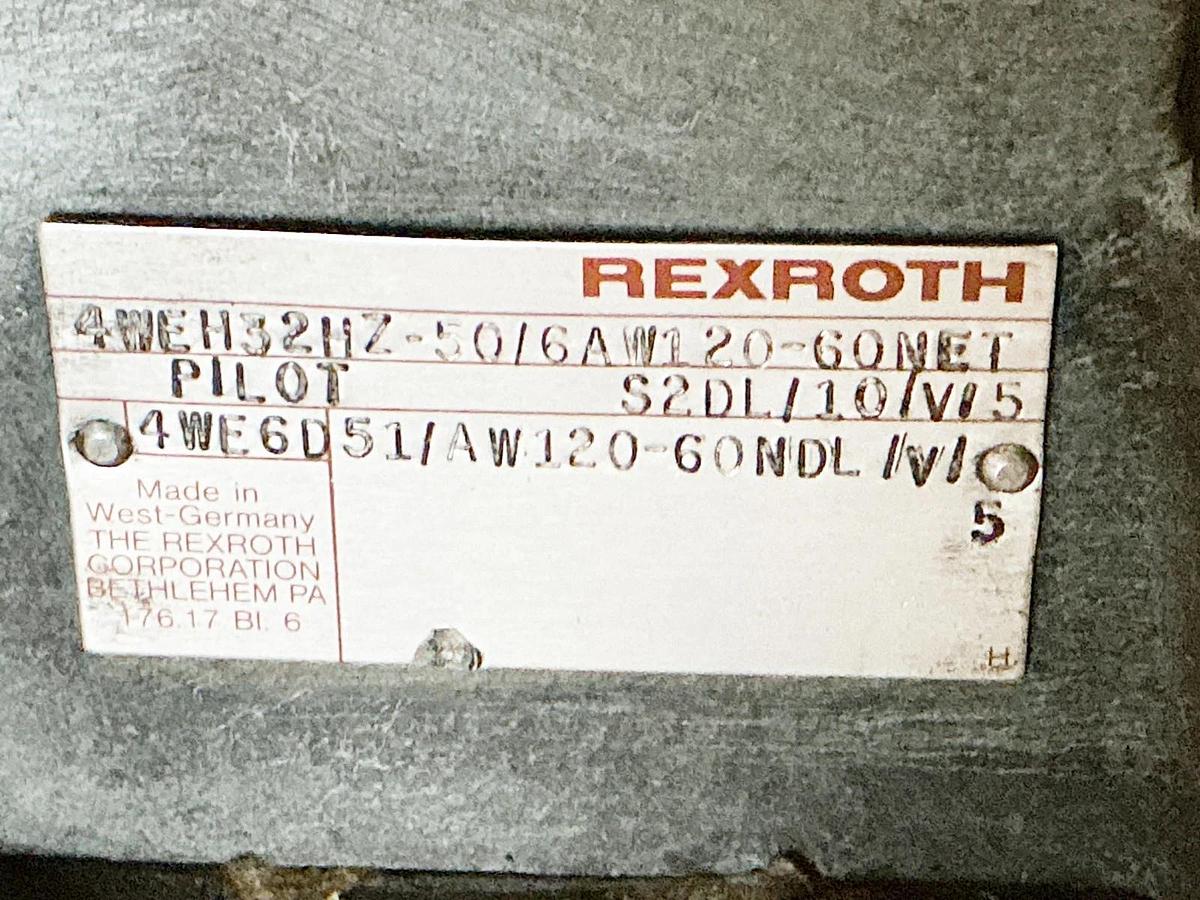 Used Rexroth 4WEH32HZ-50/6AW120-60NET Pilot Valve 4WE6D51/AW120-60NDL/V/5