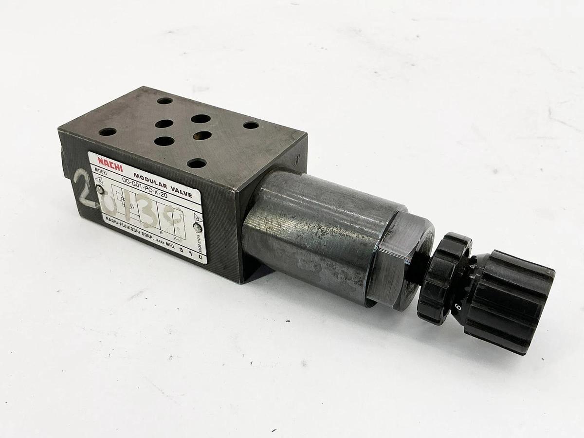 Used Nachi OG-G01-PC-K-20 Pressure Reducing Modular Valve 3625PSI D03