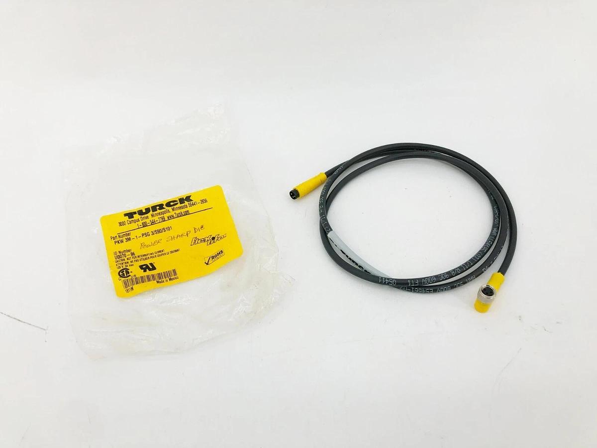 New Turck PKW 3M-1-PSG 3/S90/S101 Cordset 125V 2 A U0070-96