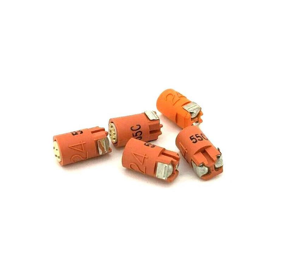 Lot of 5 New IDEC LATD-2A Amber LED Bulbs 24VAC/DC