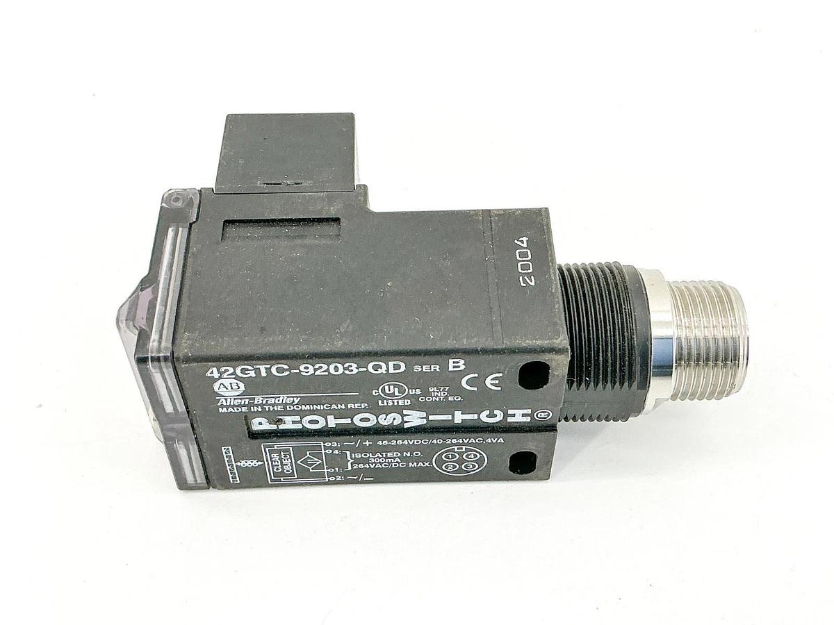 New Allen Bradley 42GTC-9203-QD Photoswitch Sensor 45-264VDC Ser.B - No Box
