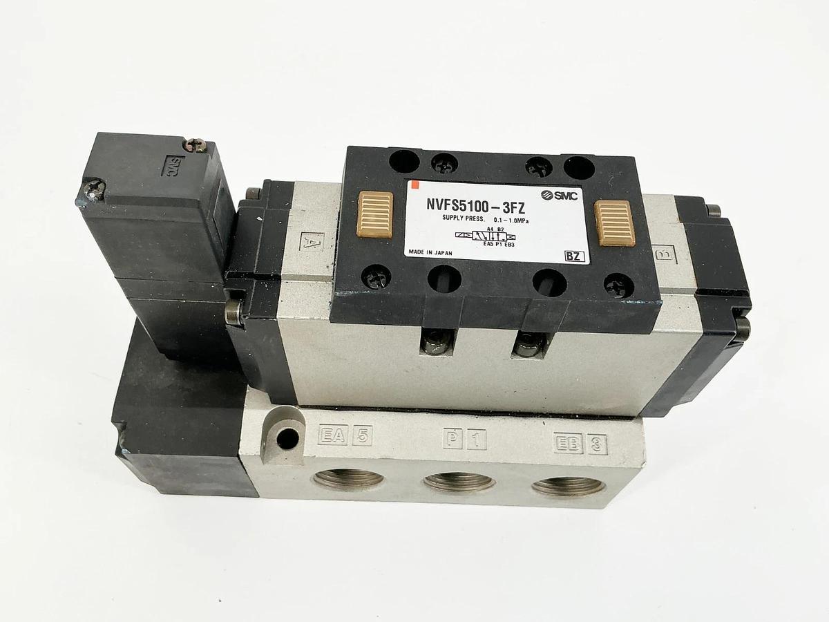 New SMC NVFS5100-3FZ Solenoid Valve 0.1-1.0MPa 132/138V 50/60Hz - No Box