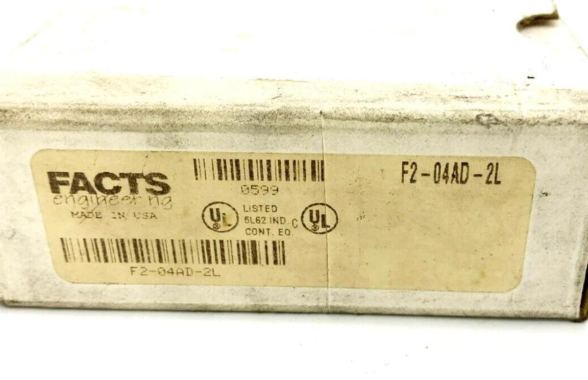 New Facts Engineering F2-04AD-2L Analog Input Module 12 Bit 12VDC 4-Ch