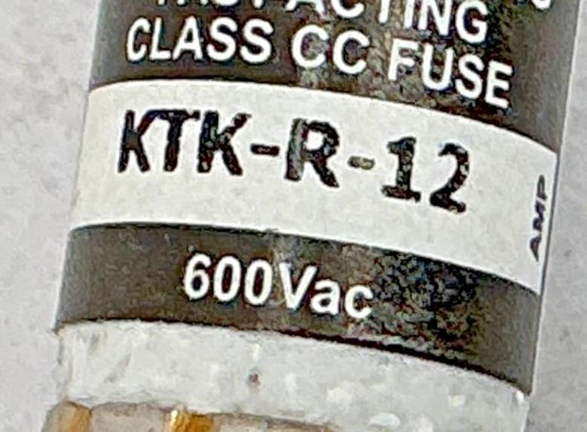 New Bussmann KTK-R-12 Limitron Current-Limiting Class CC Fuse 12A 600V Box of 10