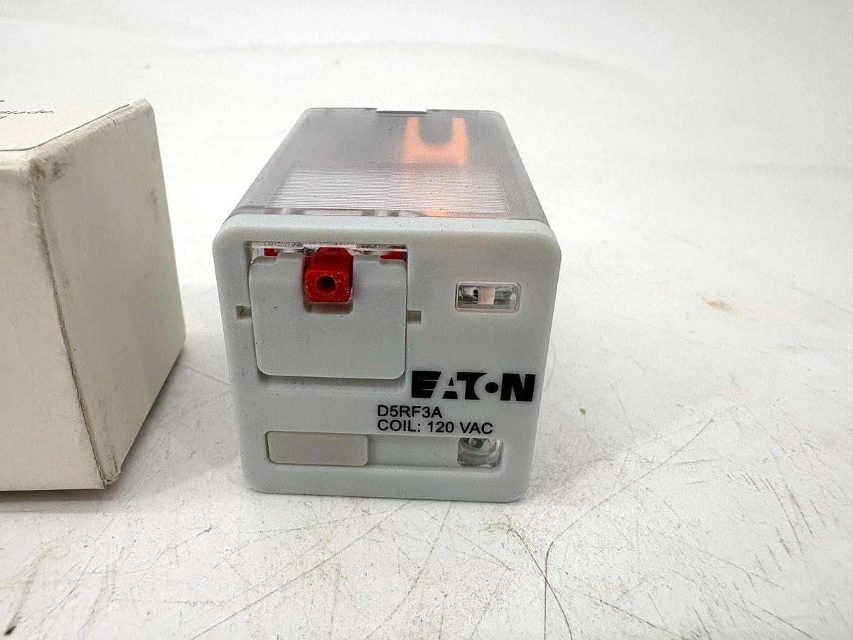 New Eaton D5RF3A 3PDT Flat Relay Full Feature 120VAC Coil