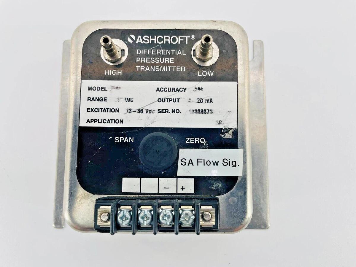 Used Ashcroft XLDP Differential Pressure Transmitter .5% .1" WC 4-20mA 13-36Vdc