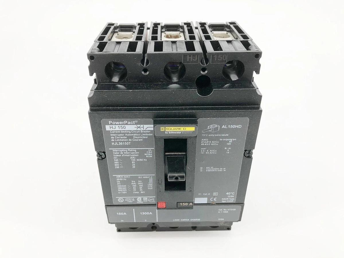 New Square D HJL36150T Circuit Breaker 150A 3P 600V PowerPact HJ 150