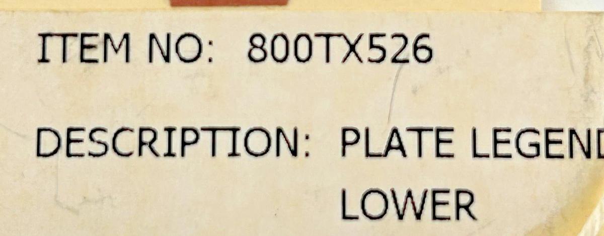 New Lot of 4 Allen Bradley 800T-X526 Legend Plate Ser A