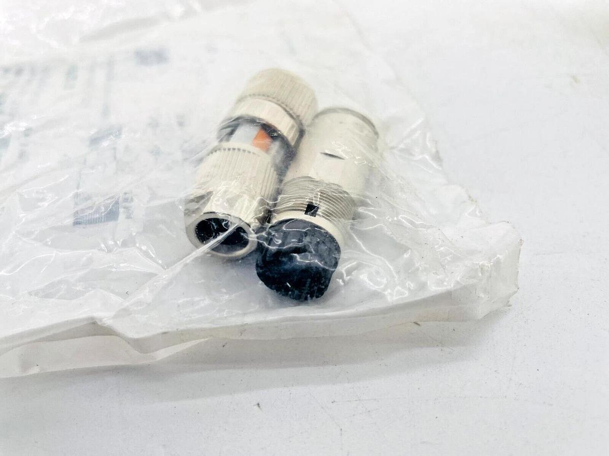 Lot of 2 New Lutze 490213 M12 Connector Female Straight KUGK4-M12 (C)-D FK