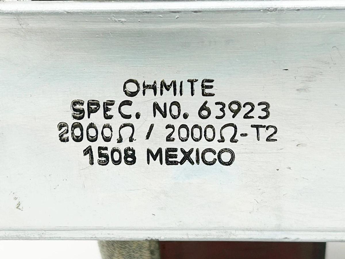 New Ohmite 63923 Potentiometer 2000OHMS 0.336AMP 1508