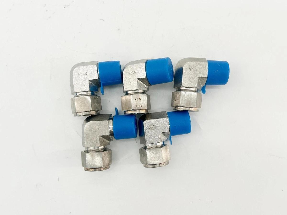 New Box of 5 Brennan Industries N2501-10-08-SS Hydraulic Fitting 10IN-08MNPT