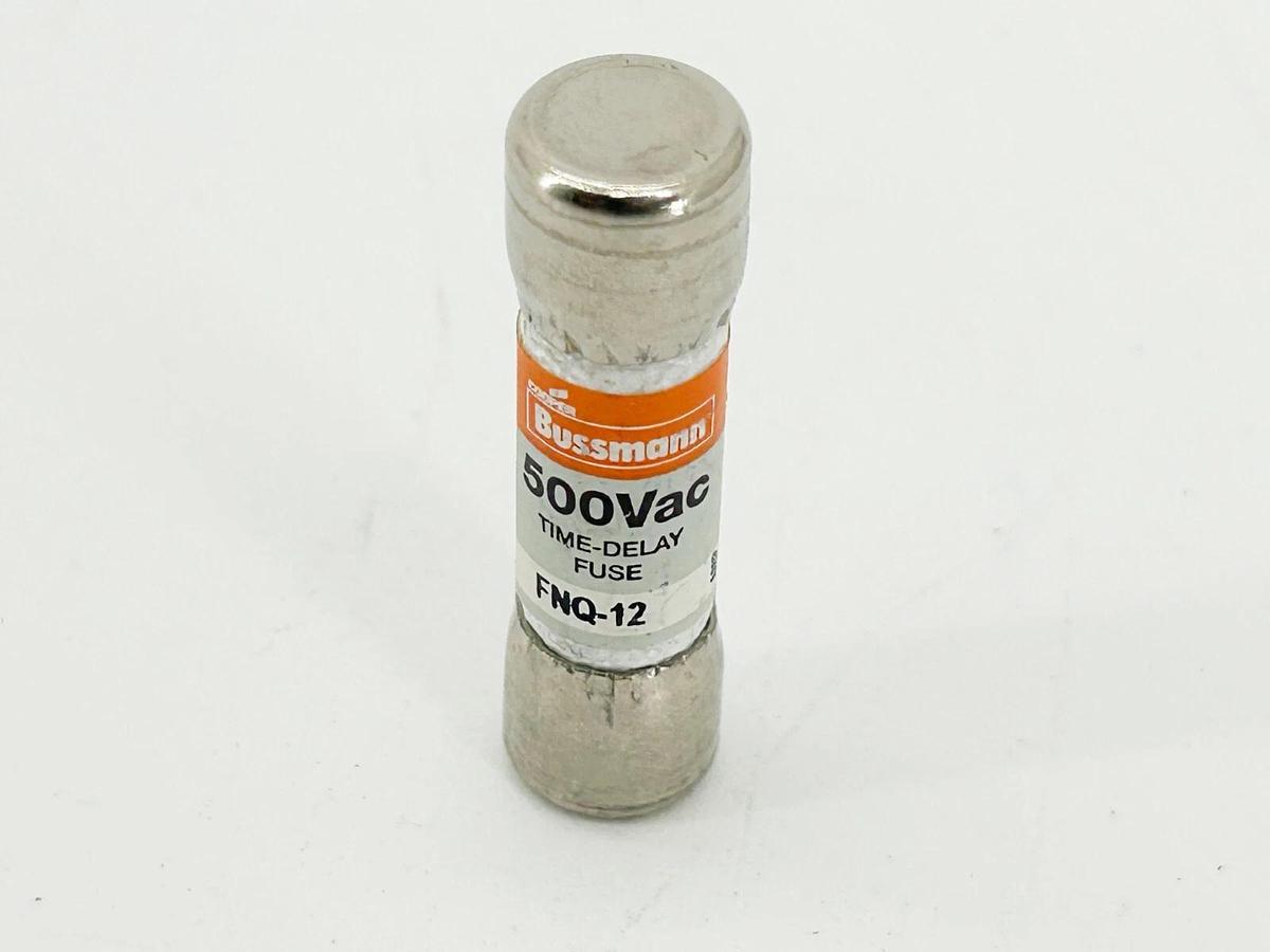 New Lot of 5 Bussmann FNQ-12 Time Delay Fuse 12A 500VAC