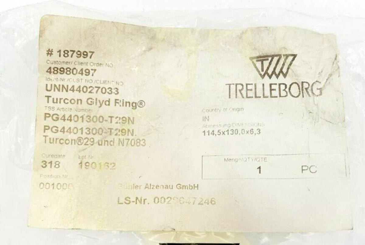New Trelleborg PG4401300-T29N Glyd Ring 114.5x130x6.3 187997
