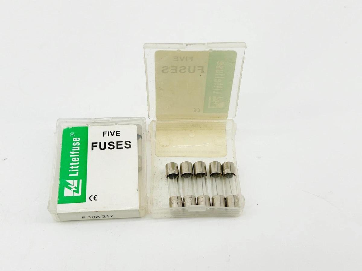 New Lot of 10 Littelfuse F 10A 217 Glass Fuse 10A