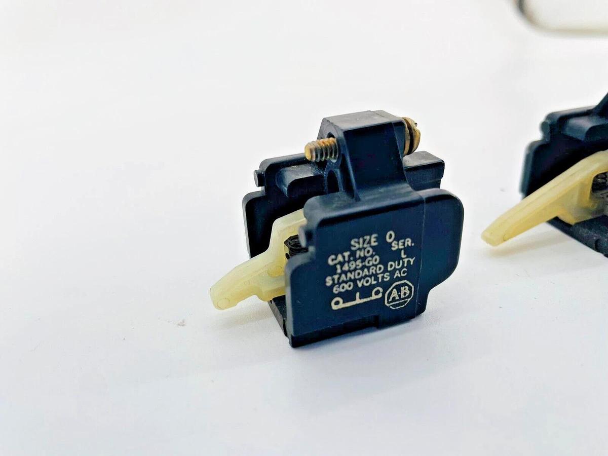 Used Lot of 3 Allen Bradley Auxiliary Contact 1495-G1 1495-G0 1495-G3 600V Ser L