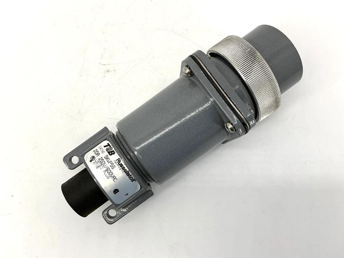 New Thomas & Betts SKWP5G Multi-Pole Watertight Plug 4-Pole 5-Pin 20A 250/600VAC