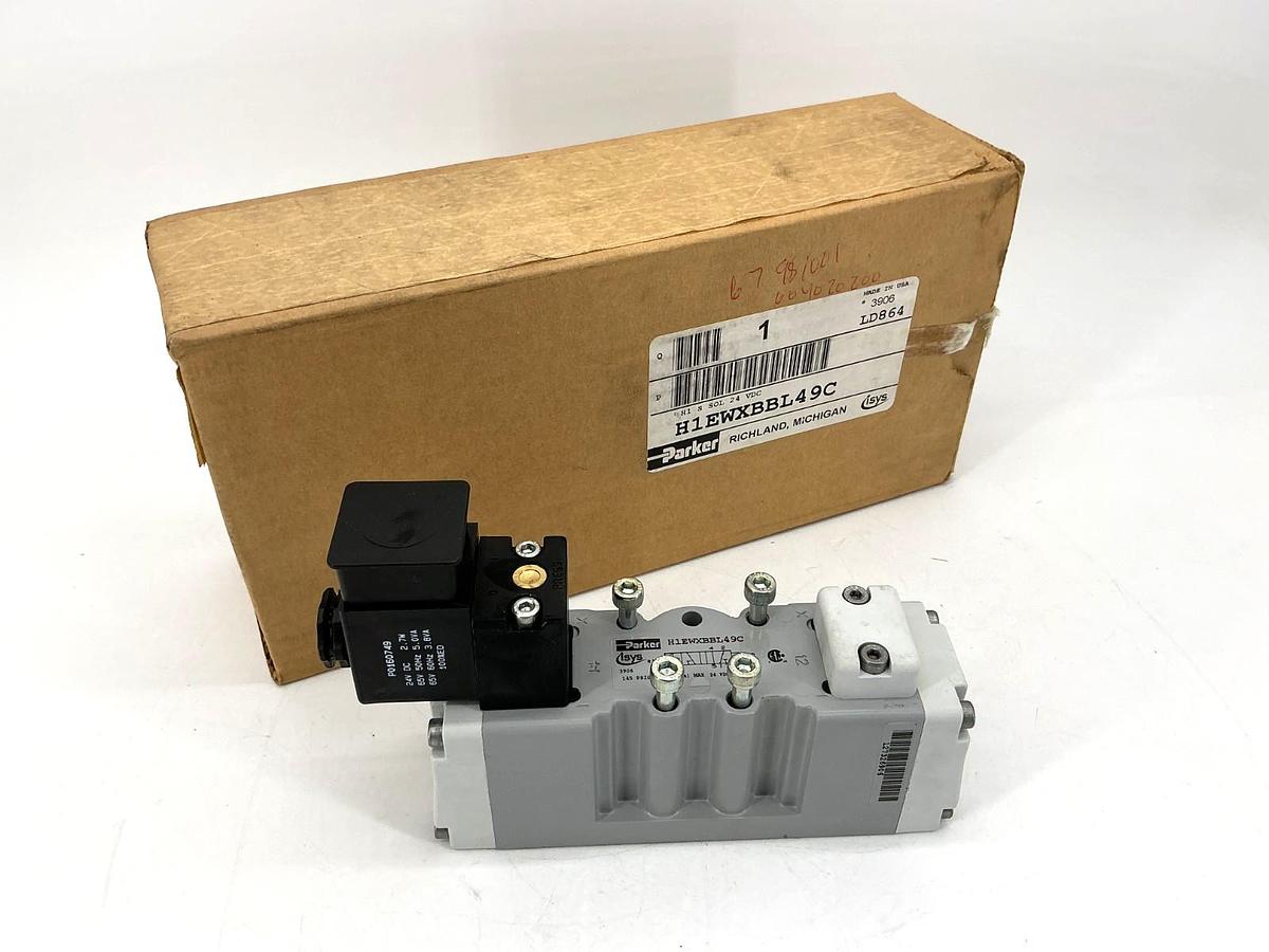 New Parker H1EWXBBL49C Solenoid Valve 145PSIG 24VDC 1W Coil 65V 50/60HZ