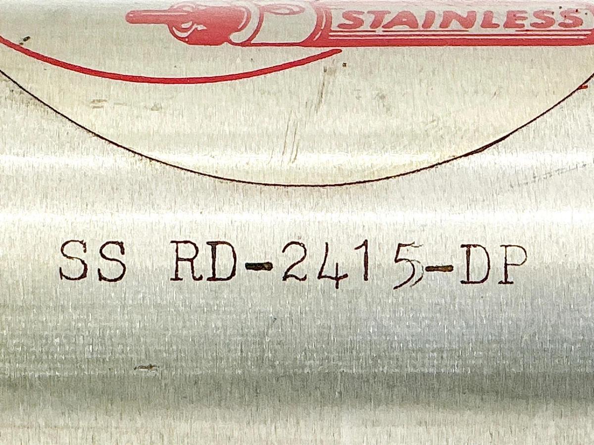 Used Bimba RD-2415-DP Pneumatic Cylinder 15" Stroke Stainless Steel