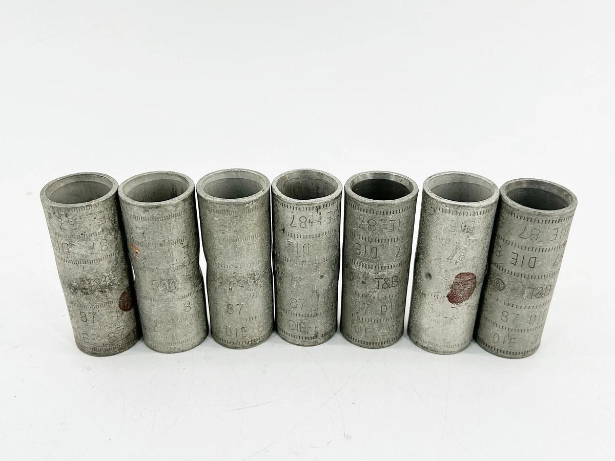 New Lot of 7 Thomas & Betts Barrel Splice 500 KCMIL Die 87 - No Box
