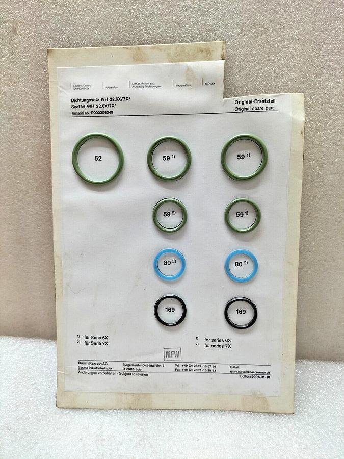 New Rexroth R900312317 Seal Kit CD160.032/014MT