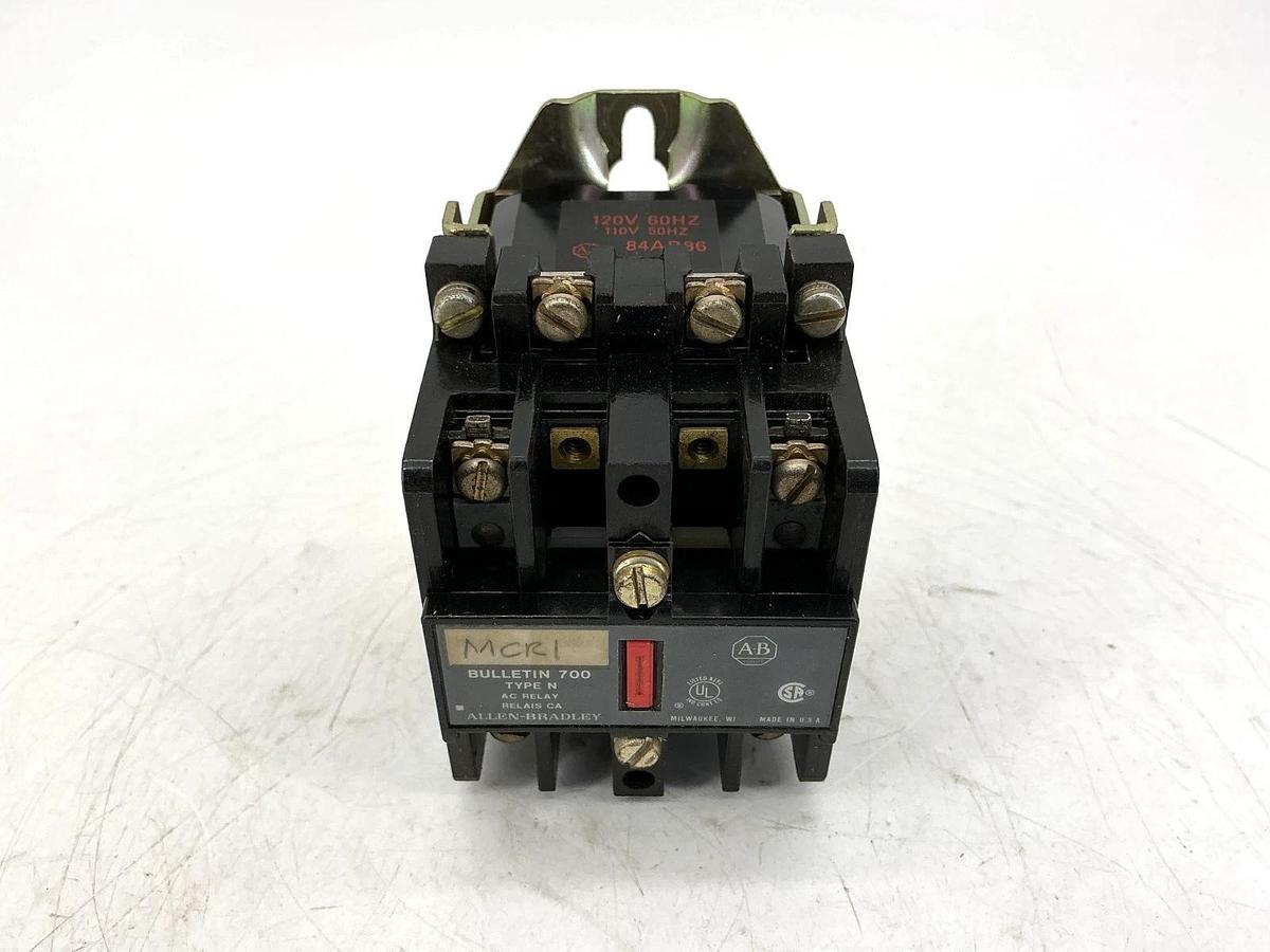 Used Allen Bradley 700-N200A1 Ser C AC Control Relay Type N 110/120V 50/60HZ