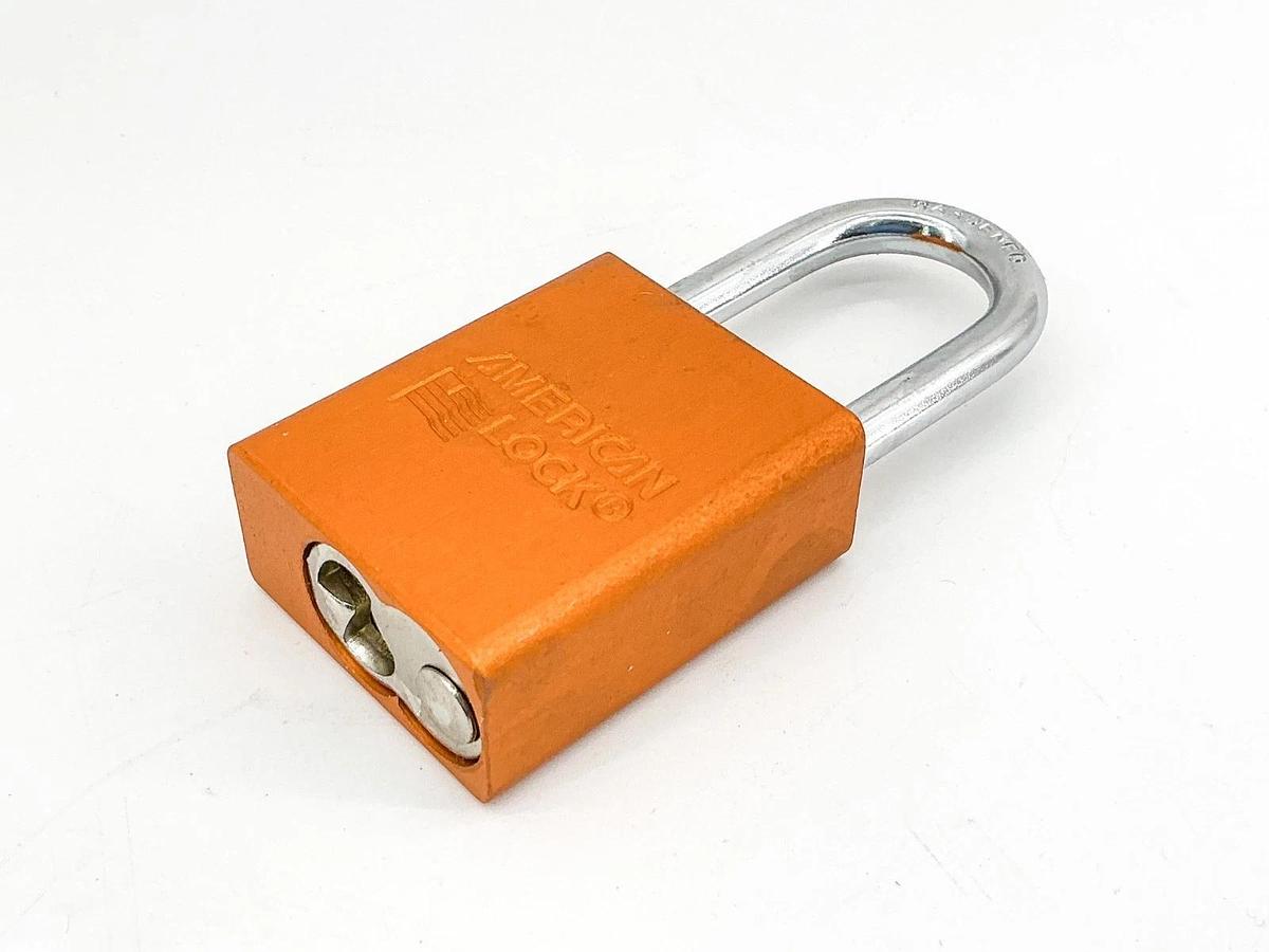 New Lot of 2 American Lock A1106ORJ Orange Aluminum Safety Pad Lock 1TDC2