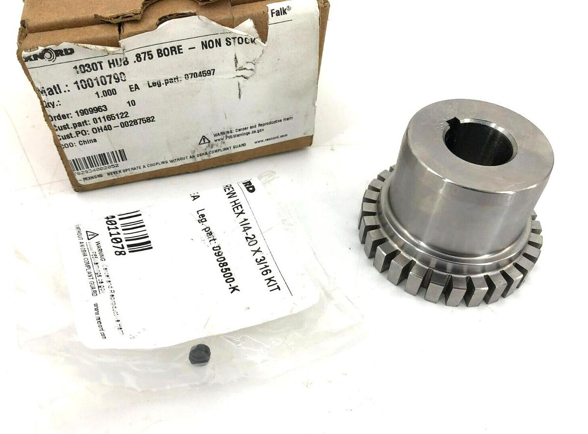 New Rexnord 1030T HUB .875 BORE Coupling Hub 7/8" Bore 0704597 10010790