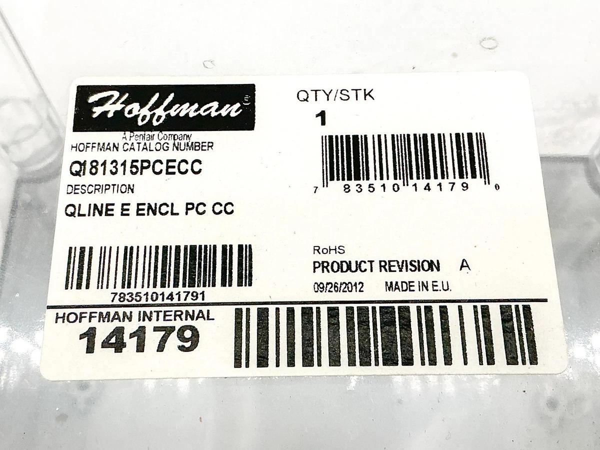 New Hoffman Q181315PCECC Qline E Enclosure PC CC
