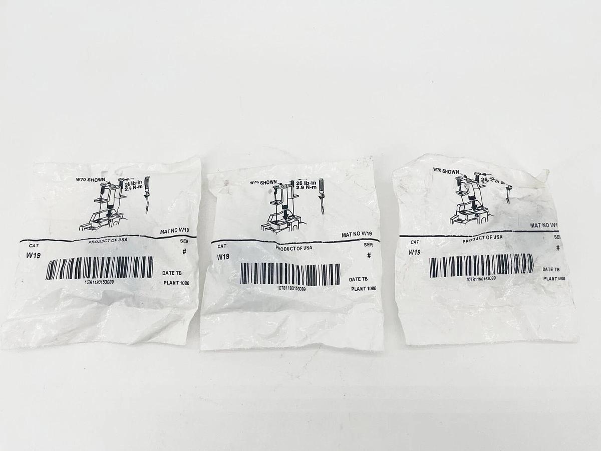 Lot of 3 New Allen Bradley W19 NEMA Overload Relay Heater Elements