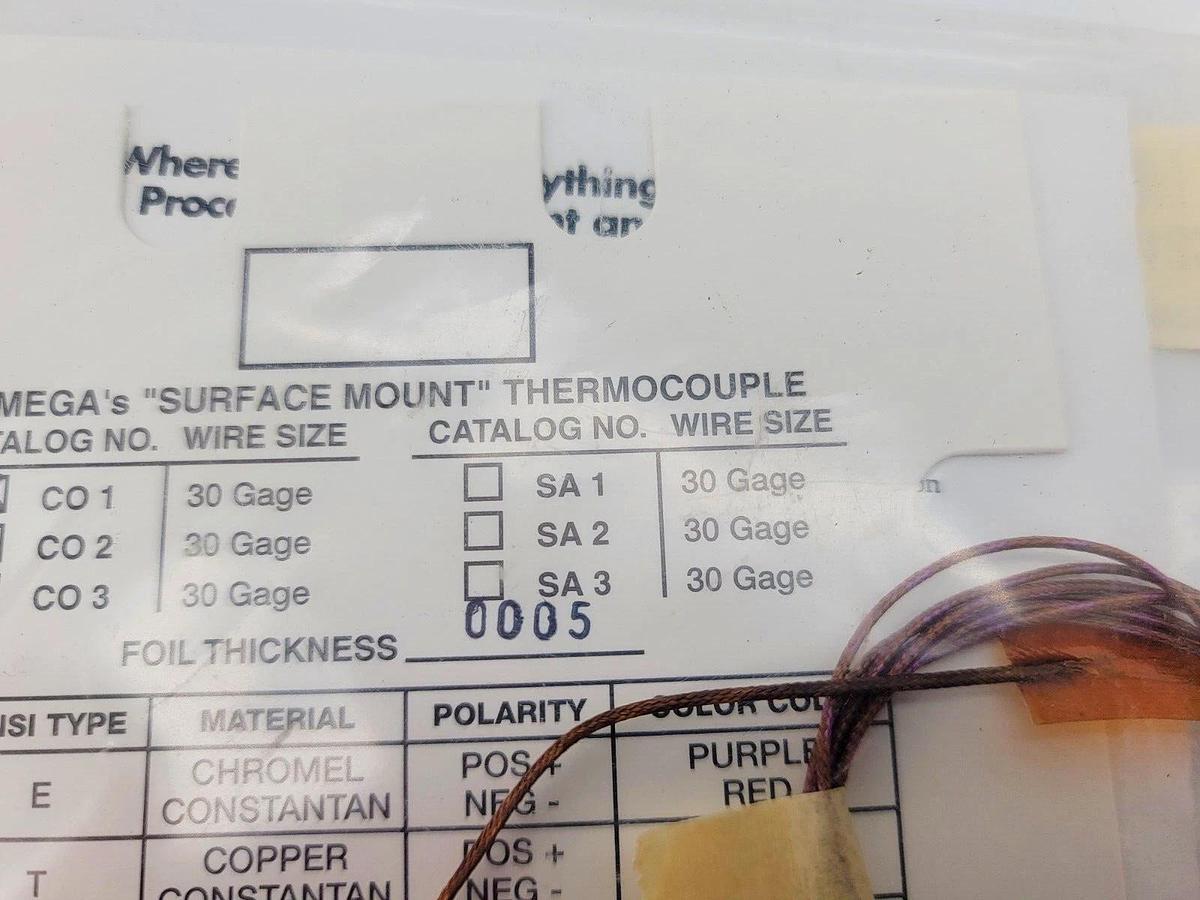 New Omega CO1-E Chromel Constantan Thermocouple 260C 40"