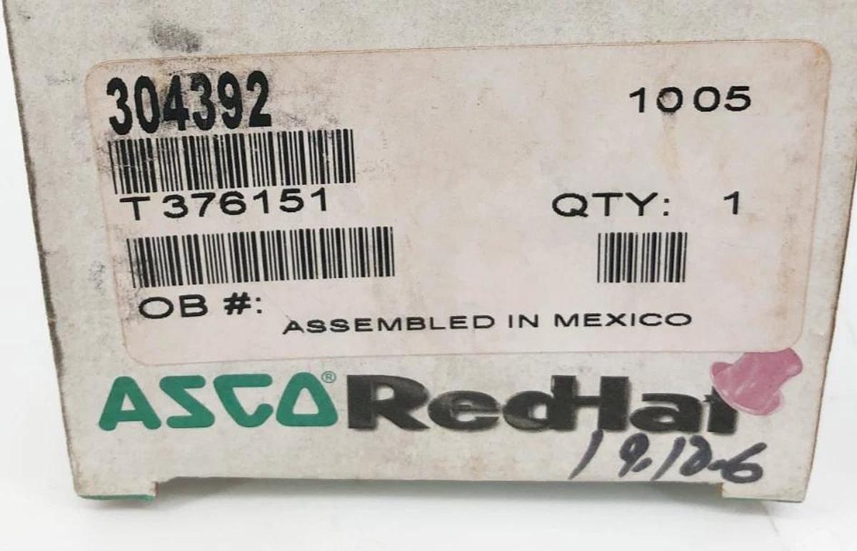 New Asco 304392 Solenoid Rebuild Kit
