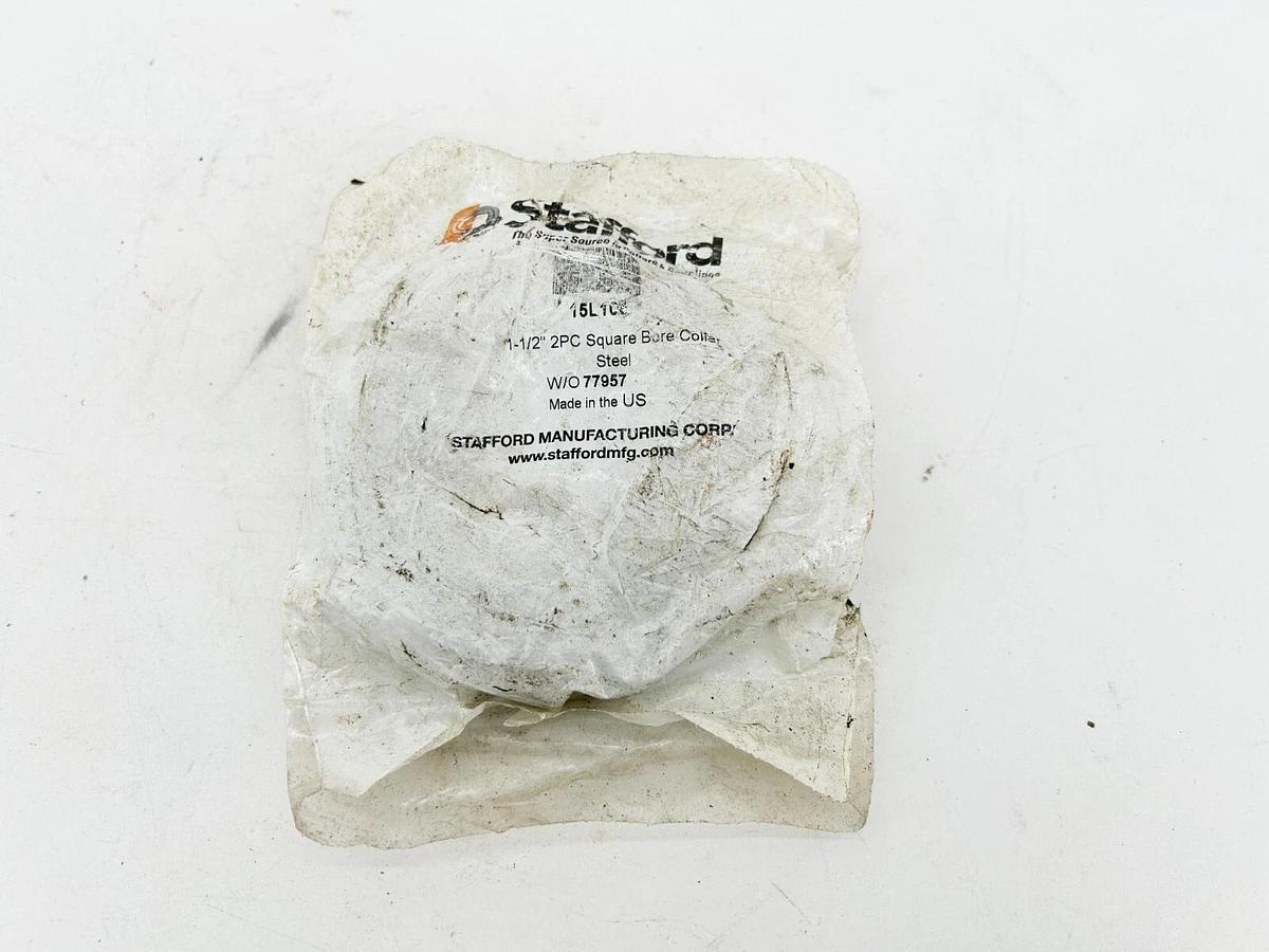 New Lot of 2 Stafford Manufacturing 15L1C8 Clamp Collar 1-1/2" 2PC