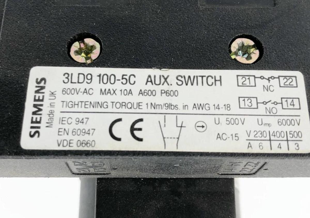 New Siemens 3LD11600-OTB51 Disconnect Switch 25A 400V - No Box