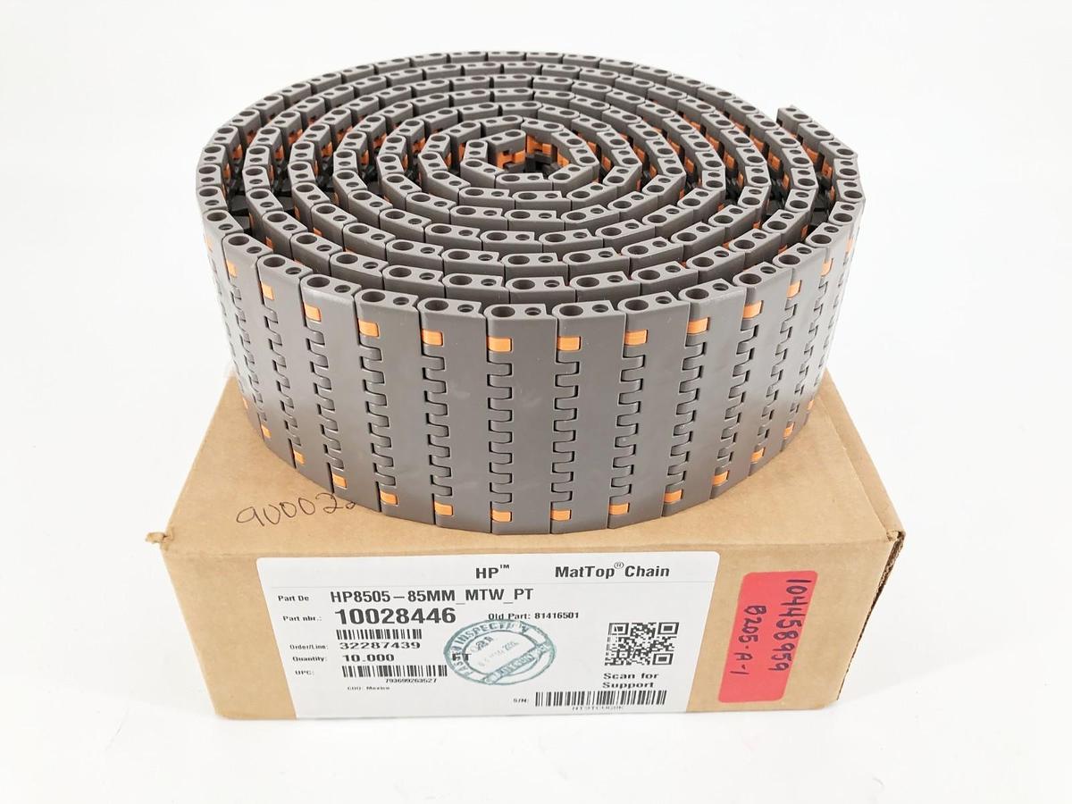 New Rexnord 10028446 MatTop Chain HP8505-85MM_MTW_PT 10FT.